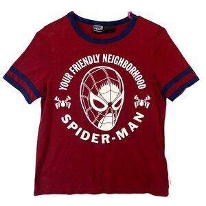 Your Friendly Neighborhood Spider-Man Red Ringer Tee By Her Universe Size XS